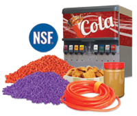 Polyflex offers NSF 51 approved resin compounds that can be used in food and beverage dispensing machines